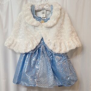 Disney Blue and White Cinderella Dress with Cape